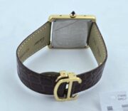 Cartier Tank Solo Gold Leather Strap Watch - Image 7