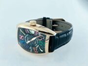 Franck Muller Crazy Color Dreams Black Rose Gold Leather Strap Steel Swiss Automatic Watch - Image 6