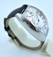 Franck Muller Crazy Color Dreams Leather Strap Steel Swiss Automatic Watch - Image 5