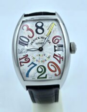 Franck Muller Crazy Color Dreams Leather Strap Steel Swiss Automatic Watch - Image 3