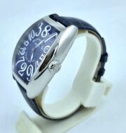 Franck Muller Crazy Hours Blue Leather Strap Swiss Automatic Watch - Image 4