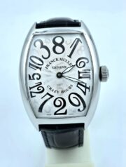 Franck Muller Crazy Hours White Leather Strap Swiss Automatic Watch - Image 3