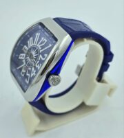 Franck Muller Vanguard Yachting Steel Blue Leather Strap Swiss ETA Automatic Watch - Image 4