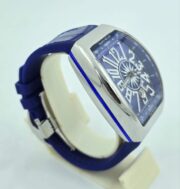 Franck Muller Vanguard Yachting Steel Blue Leather Strap Swiss ETA Automatic Watch - Image 5