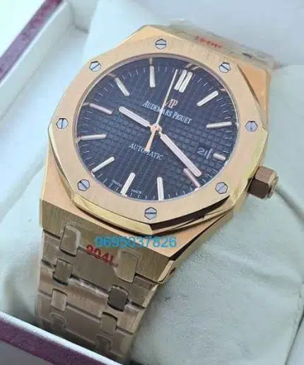 Audemars Piguet Royal Oak Black Rose Gold Swiss Automatic Watch
