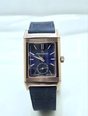 Jaeger Le Coultre Grande Reverso London Flagship Rose Gold Blue Watch - Image 3