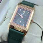 Jaeger Le Coultre Grande Reverso London Flagship Rose Gold Green Watch