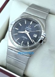 Omega Constellation Double Eagle Black Steel Watch