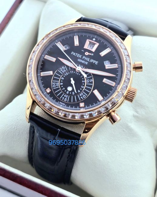 Patek Philippe Annual Calendar Joaillerie Black Swiss Automatic Watch