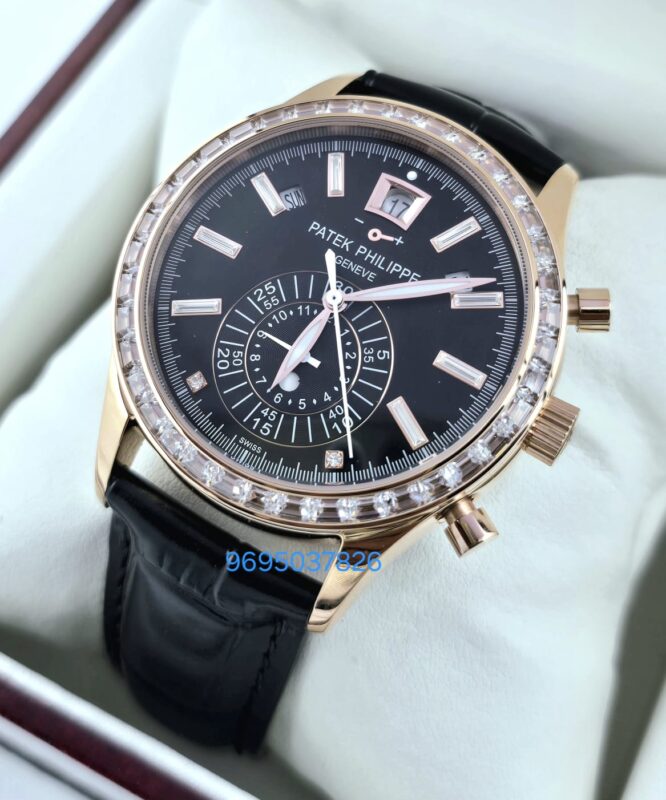 Patek Philippe Annual Calendar Joaillerie Black Swiss Automatic Watch