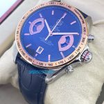 Tag Heuer Grand Carrera Calibre 17 Black Rose Gold Leather Strap Watch