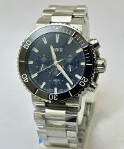 Oris Aquis Chronograph Black Steel Bracelet Watch - Image 3