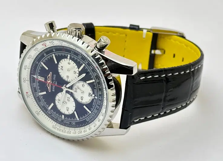 Breitling Navitimer Chrono Leather Strap Watch - Image 6