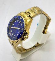 Rolex Submariner Blue Full Gold Swiss Automatic Watch - Image 3