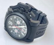 Graham Oversize Black Rubber Strap Watch - Image 6