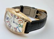 Franck Muller Crazy Hours Croco White Rose Gold Leather Strap Swiss Automatic Watch - Image 5