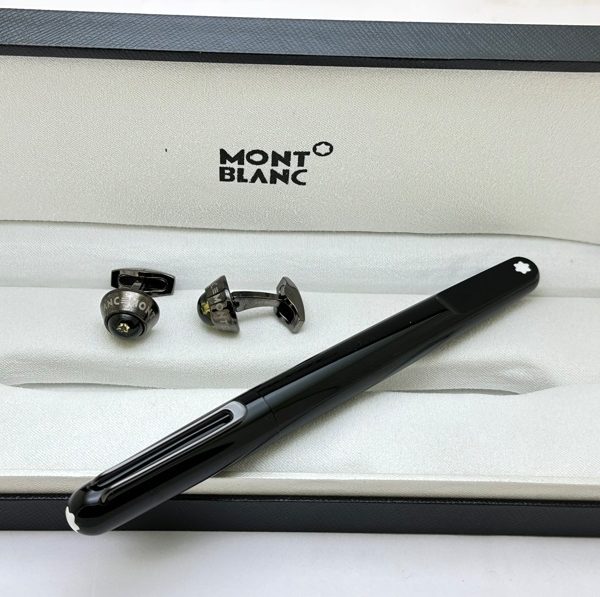 Mont Blanc Rollerball Pen Cufflink Combo - 3