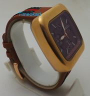 GUCCI COUPE CHRONOGRAPH BROWN DIAL WATCH - Image 4