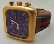 GUCCI COUPE CHRONOGRAPH BROWN DIAL WATCH - Image 5