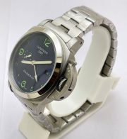 Panerai GMT Blue Steel Bracelet Swiss Automatic Watch - Image 4