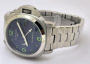 Panerai GMT Blue Steel Bracelet Swiss Automatic Watch - Image 6