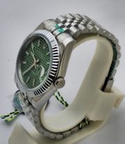 Rolex Date-Just Green Fluted Motif Swiss Automatic Watch - Image 4