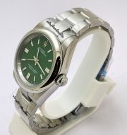 Rolex Oyster Perpetual Green Steel Swiss Automatic Watch - Image 4