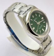 Rolex Oyster Perpetual Green Steel Swiss Automatic Watch - Image 5