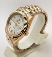 Rolex Day-Date White Rose Gold Swiss Automatic Watch - Image 4