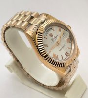Rolex Day-Date White Rose Gold Swiss Automatic Watch - Image 5