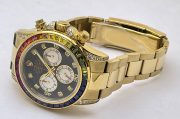 Rolex Cosmograph Daytona Rainbow Jewels Swiss ETA 7750 Valjoux Movement Watch - Image 7