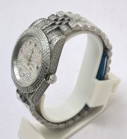 Rolex Day-Date Diamond Steel Swiss ETA 7750 Valjoux Automatic Movement Watch - Image 3