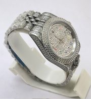 Rolex Day-Date Diamond Steel Swiss ETA 7750 Valjoux Automatic Movement Watch - Image 4