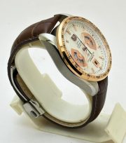 Tag Heuer Grand Carrera Calibre 17 RS 2 Dual Tone Leather Strap Watch - Image 5