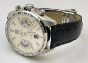 Tag Heuer Grand Carrera Calibre 17 Leather Strap White Swiss ETA 7750 Valjoux Movement Automatic Watch - Image 6