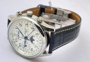 Longines Master Collection Steel Leather Strap Swiss ETA 7750 VALJOUX Automatic Watch - Image 6