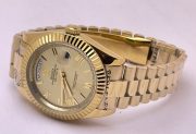 Rolex Day-Date Roman Mark Golden Swiss Automatic Watch - Image 5