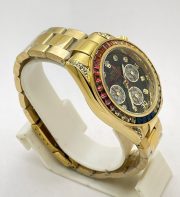 Rolex Cosmograph Daytona Rainbow Jewels Flyback Chronograph Luxury Watch - Image 4