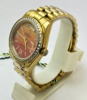 Rolex Day-Date Carnelian Gold Swiss Automatic Watch - Image 3