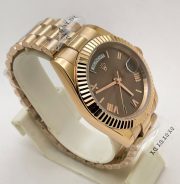 Rolex Day-Date Roman Mark Brown Rose Gold Swiss Automatic Watch - Image 5
