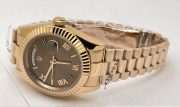 Rolex Day-Date Roman Mark Brown Rose Gold Swiss Automatic Watch - Image 6