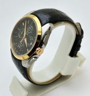 Tissot Couturier Chronograph Black Leather Strap Watch - Image 4