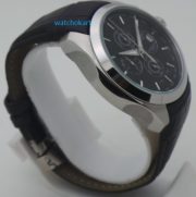 Tissot Couturier Chronograph Black Steel Leather Strap Watch - Image 5