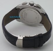 Tissot Couturier Chronograph Black Steel Leather Strap Watch - Image 7