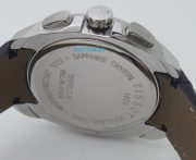 Tissot Couturier Chronograph Black Steel Leather Strap Watch - Image 8