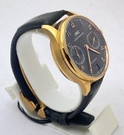 I W C Portuguese 7 Days Power Resrve Swiss Rose Gold Grey ETA 7750 Valjoux Automatic Movement Watch - Image 5