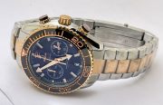 Omega Seamaster Planet Ocean Black Chronograph Dual Tone Watch - Image 6