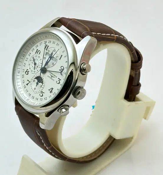 Longines Master Collection Leather Strap Swiss Automatic Watch - Image 4