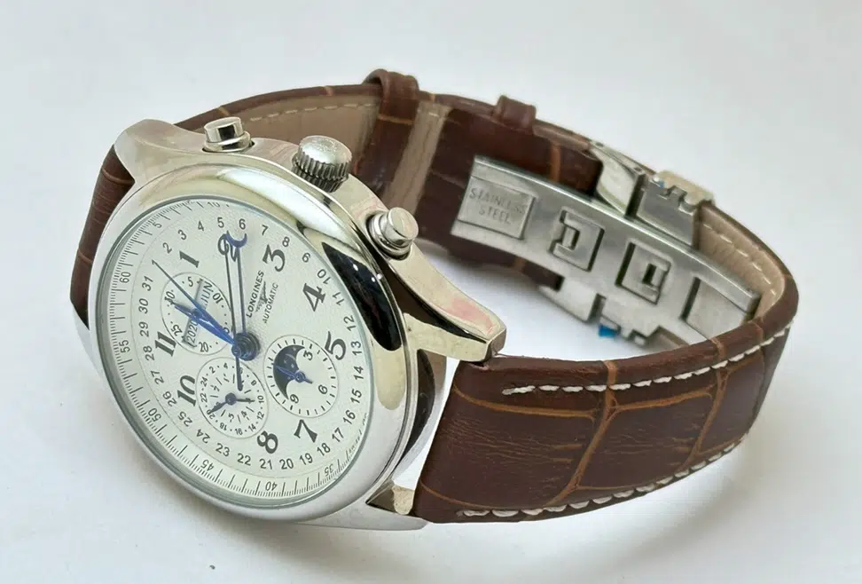 Longines Master Collection Leather Strap Swiss Automatic Watch - Image 6