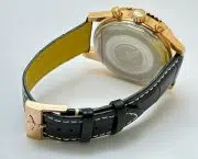 Breitling Navitimer Chrono Black & White Rose Gold Leather Strap Watch - Image 7